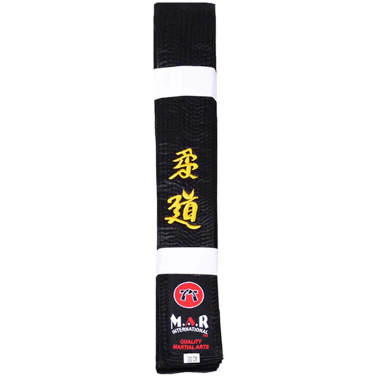MAR-081 | Black Embroidered Belt - (B) Judo / 250cm / Wholesale - Belts