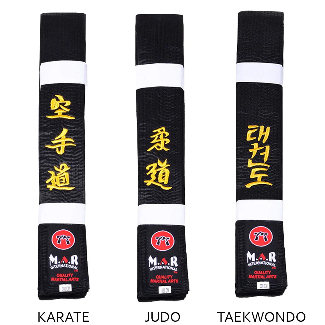 MAR-081 | Black Embroidered Belt - Belts
