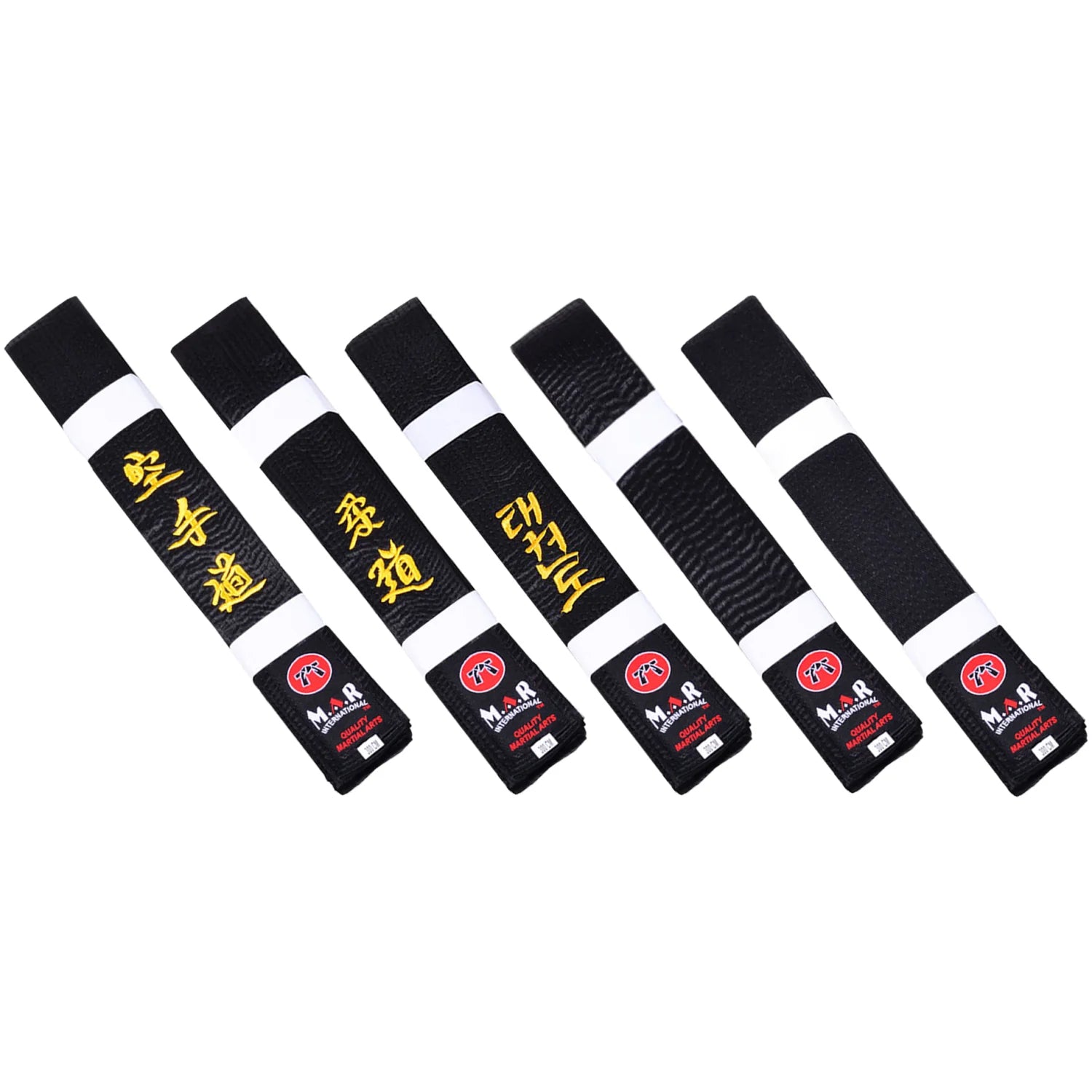 MAR-081 | Black Embroidered Belt - Belts