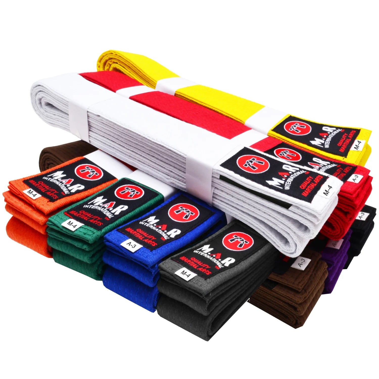 MAR-082 | Brazilian Jiu-Jitsu Ranking Belts Size A1 to A4 (Adult Sizes) - Belts