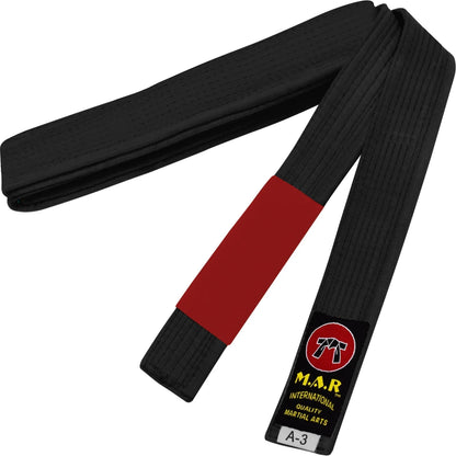MAR-082 | Brazilian Jiu-Jitsu Ranking Belts Size A1 to A4 (Adult Sizes) - Black (I) / A1 / Wholesale - Belts