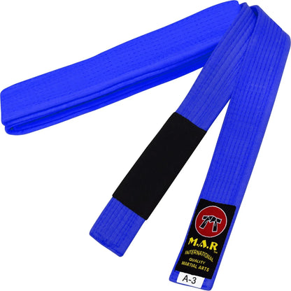 MAR-082 | Brazilian Jiu-Jitsu Ranking Belts Size A1 to A4 (Adult Sizes) - Blue (F) / A1 / Wholesale - Belts