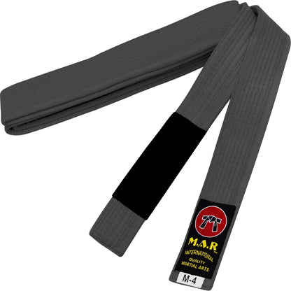MAR-082 | Brazilian Jiu-Jitsu Ranking Belts Size A1 to A4 (Adult Sizes) - Grey (J) / A1 / Wholesale - Belts
