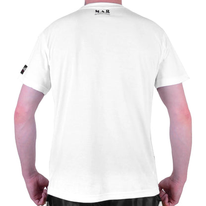 MAR-084B | White Round-Neck Boxing T-Shirt - T-Shirts