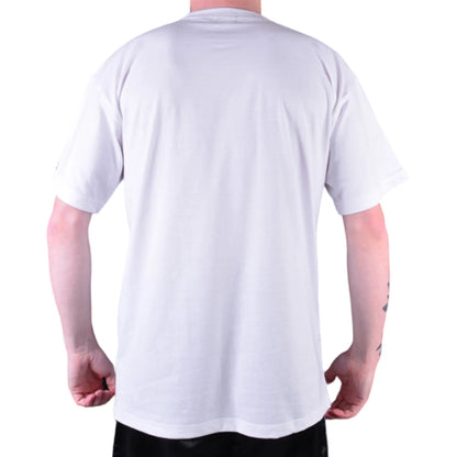 MAR-084B | White Round-Neck Muay Thai T-Shirt (OD) - T-Shirts