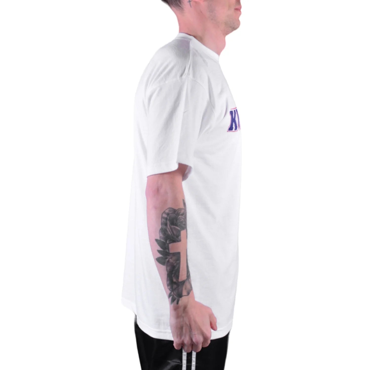 MAR-084C | White Round-Neck Kung Fu T-Shirt (OD) - T-Shirts