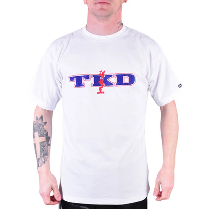 MAR-084D | White Round-Neck Taekwondo T-Shirt (OD) - T-Shirts