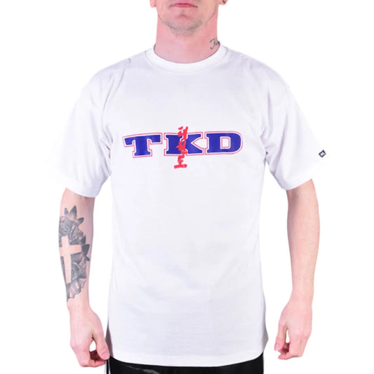 MAR-084D | White Round-Neck Taekwondo T-Shirt (OD) - T-Shirts