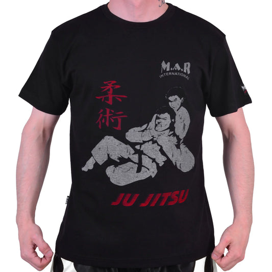 MAR-084E | Black Round-Neck Jujitsu T-Shirt - T-Shirts