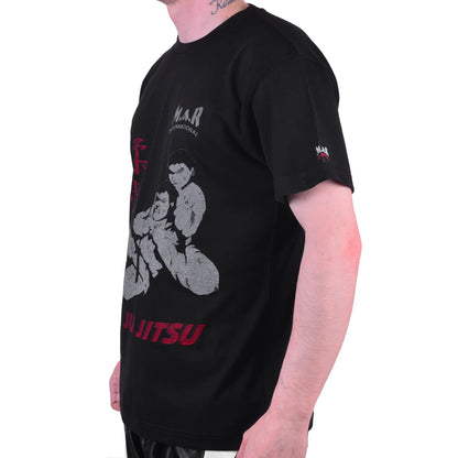 MAR-084E | Black Round-Neck Jujitsu T-Shirt - T-Shirts