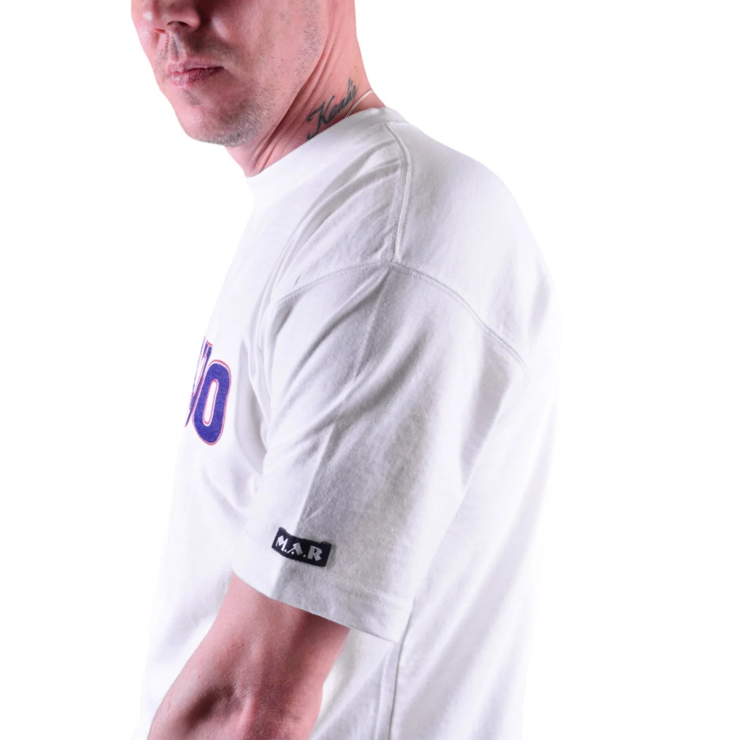MAR-084E | White Round-Neck Aikido T-Shirt (OD) - T-Shirts