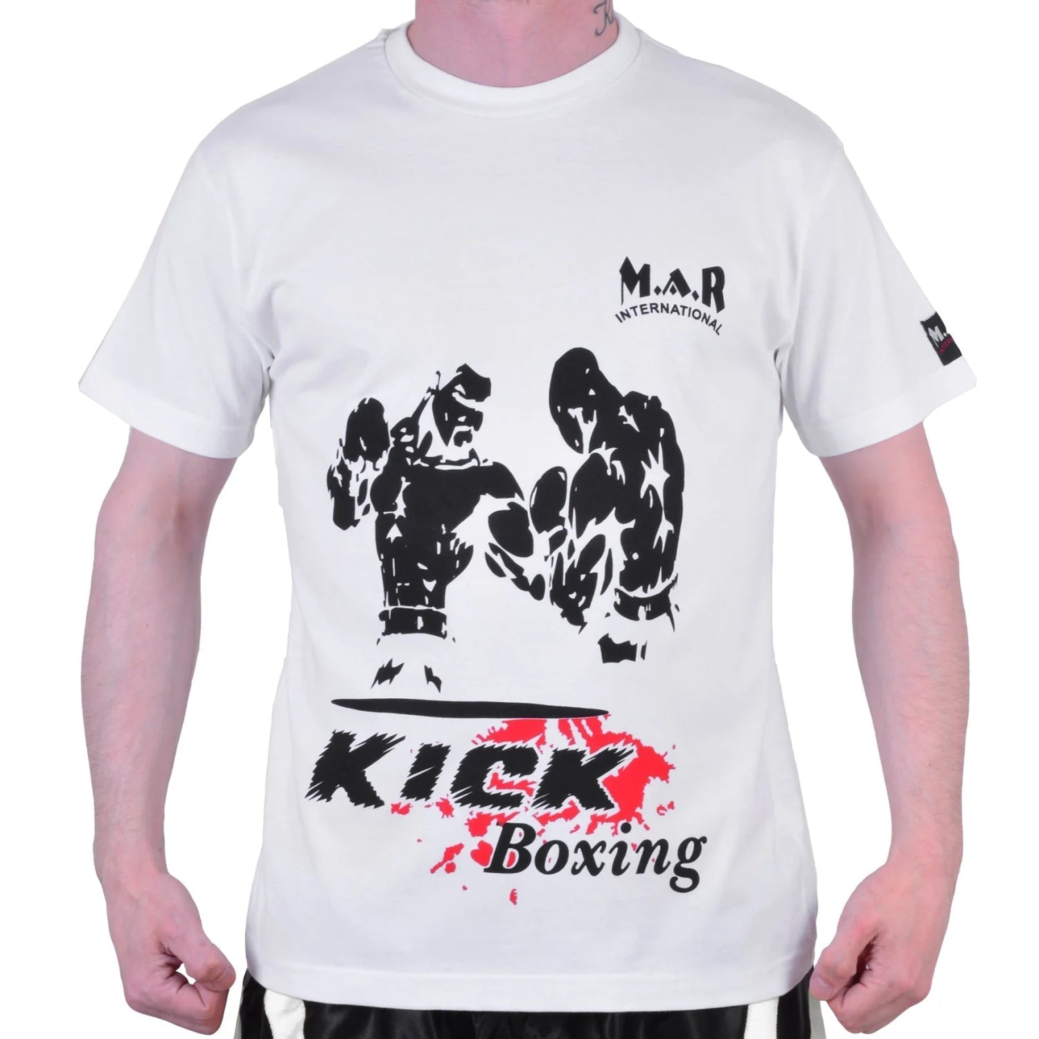 MAR-084F | White Round-Neck Kickboxing T-Shirt - T-Shirts