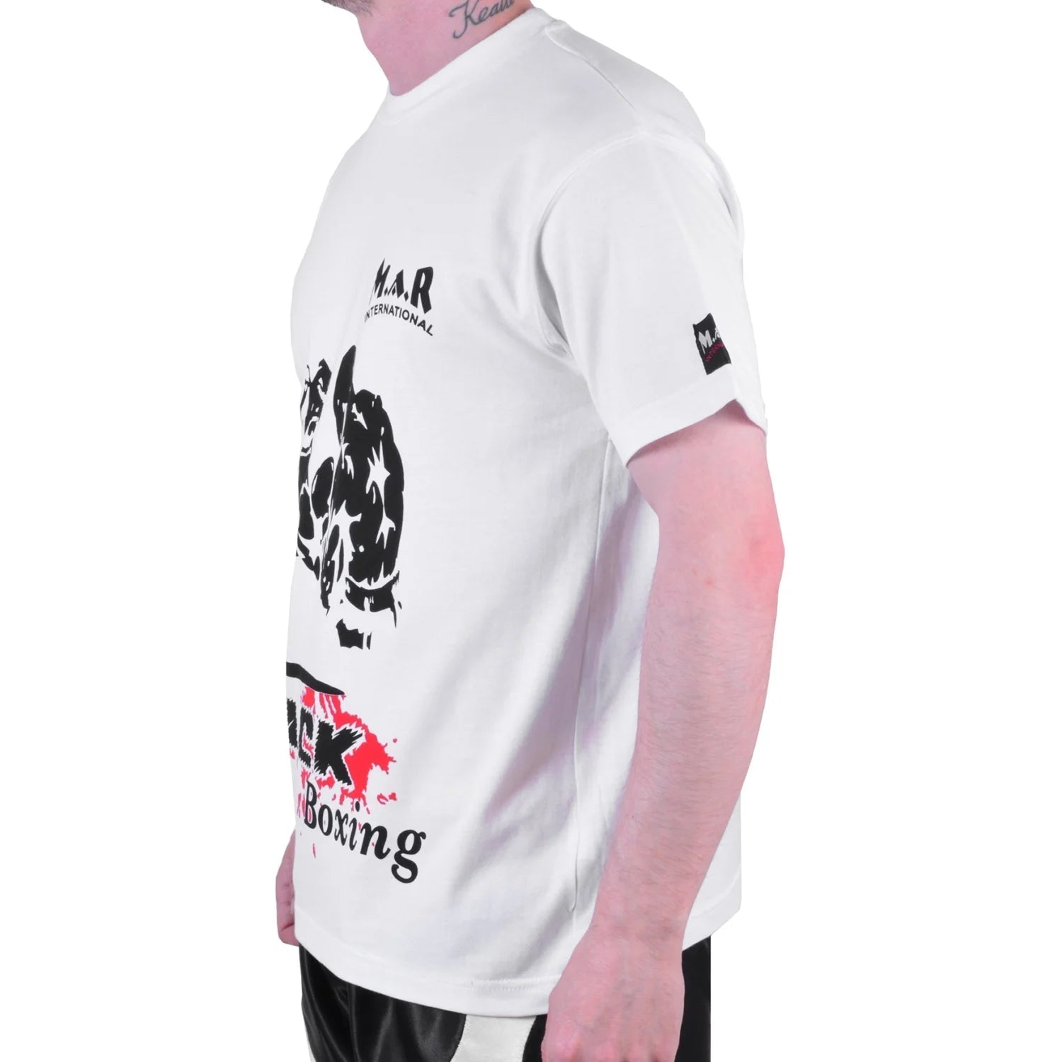 MAR-084F | White Round-Neck Kickboxing T-Shirt - T-Shirts