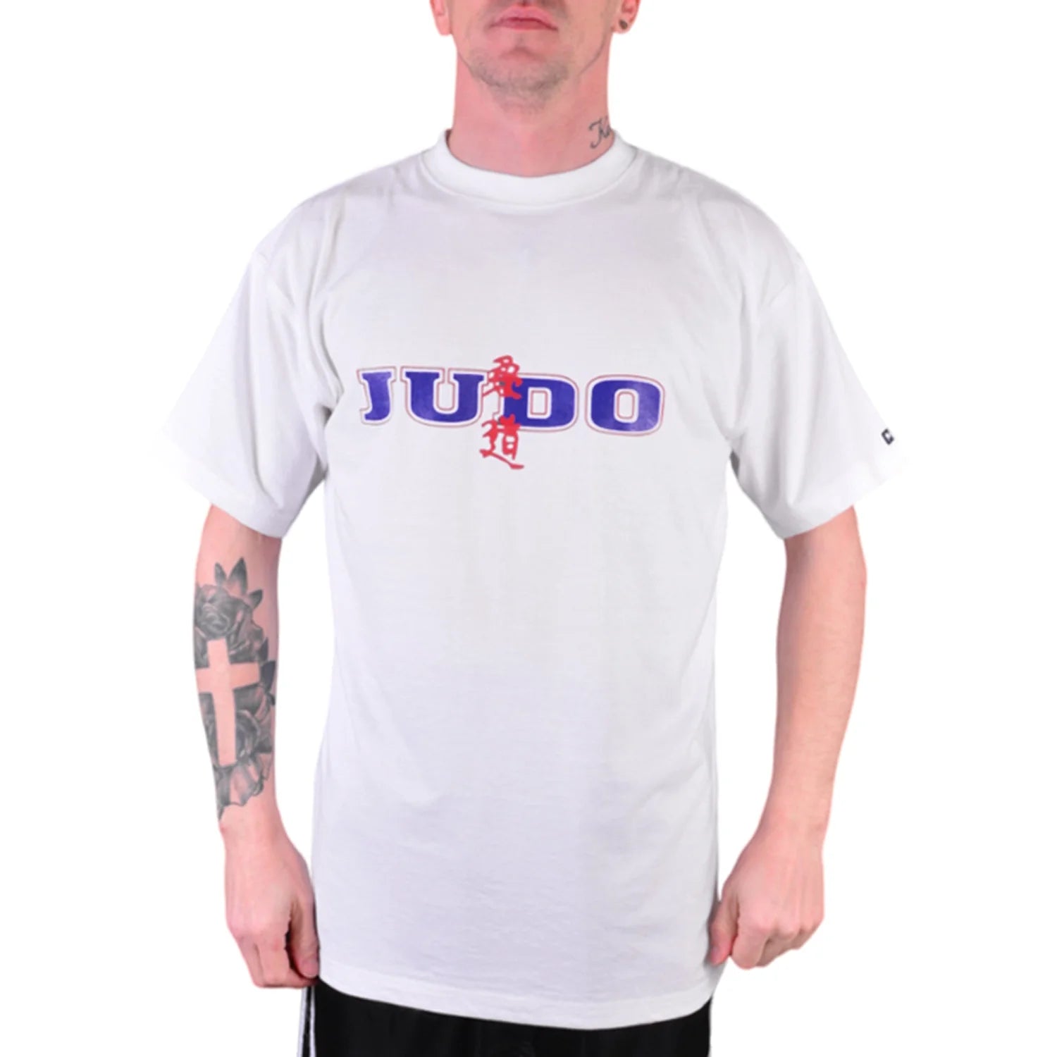 MAR-084H | White Round-Neck Judo T-Shirt (OD) - T-Shirts
