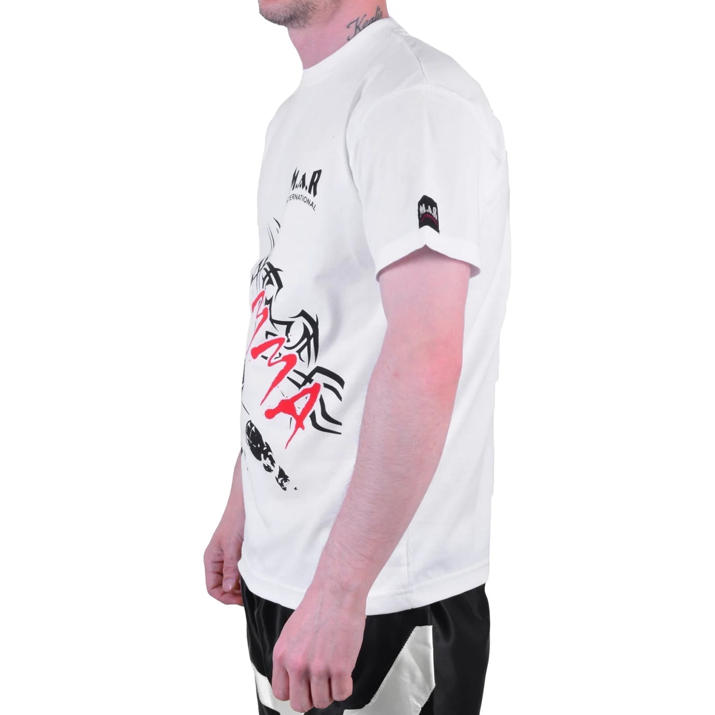 MAR-084H | White Round-Neck MMA T-Shirt - T-Shirts