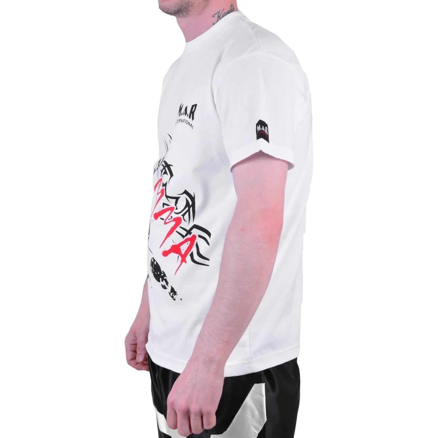 MAR-084H | White Round-Neck MMA T-Shirt - T-Shirts