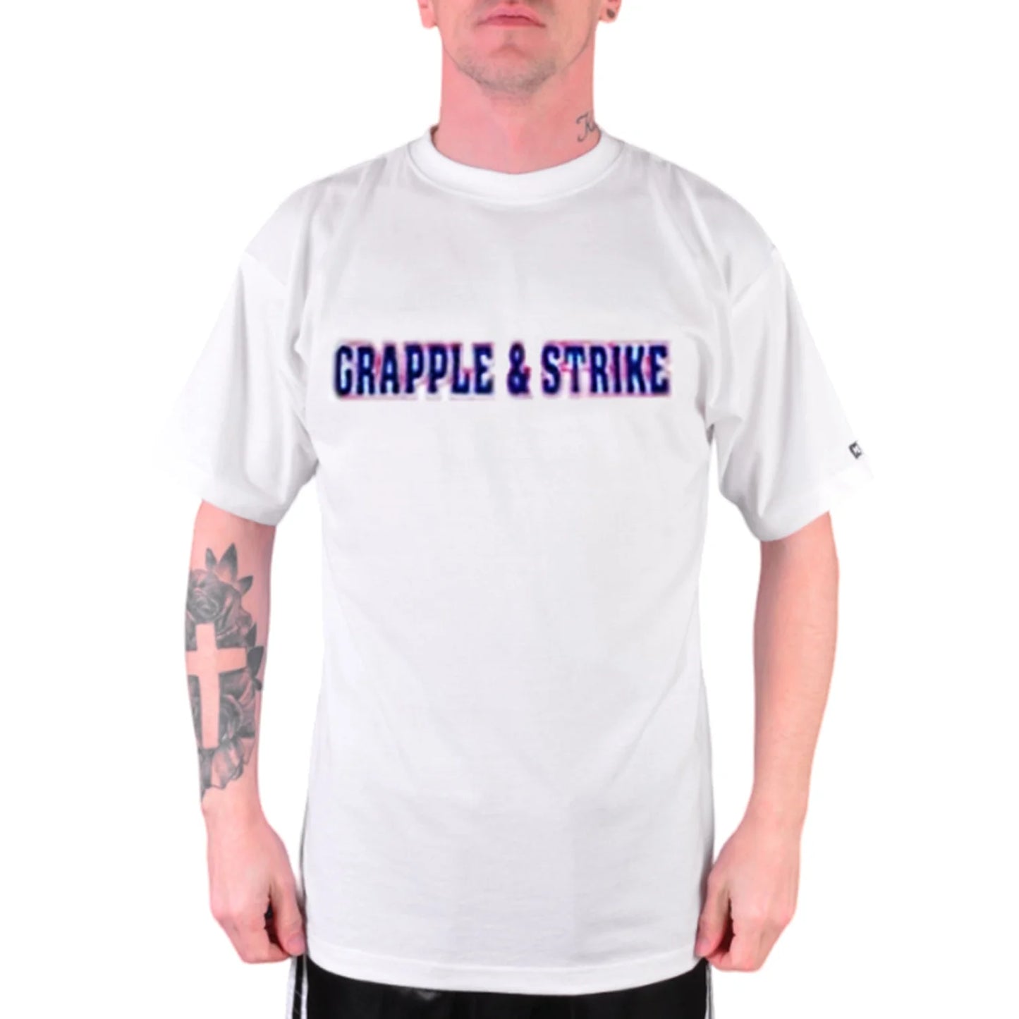 MAR-084J | White Round-Neck Grapple & Strike T-Shirt (OD) - T-Shirts