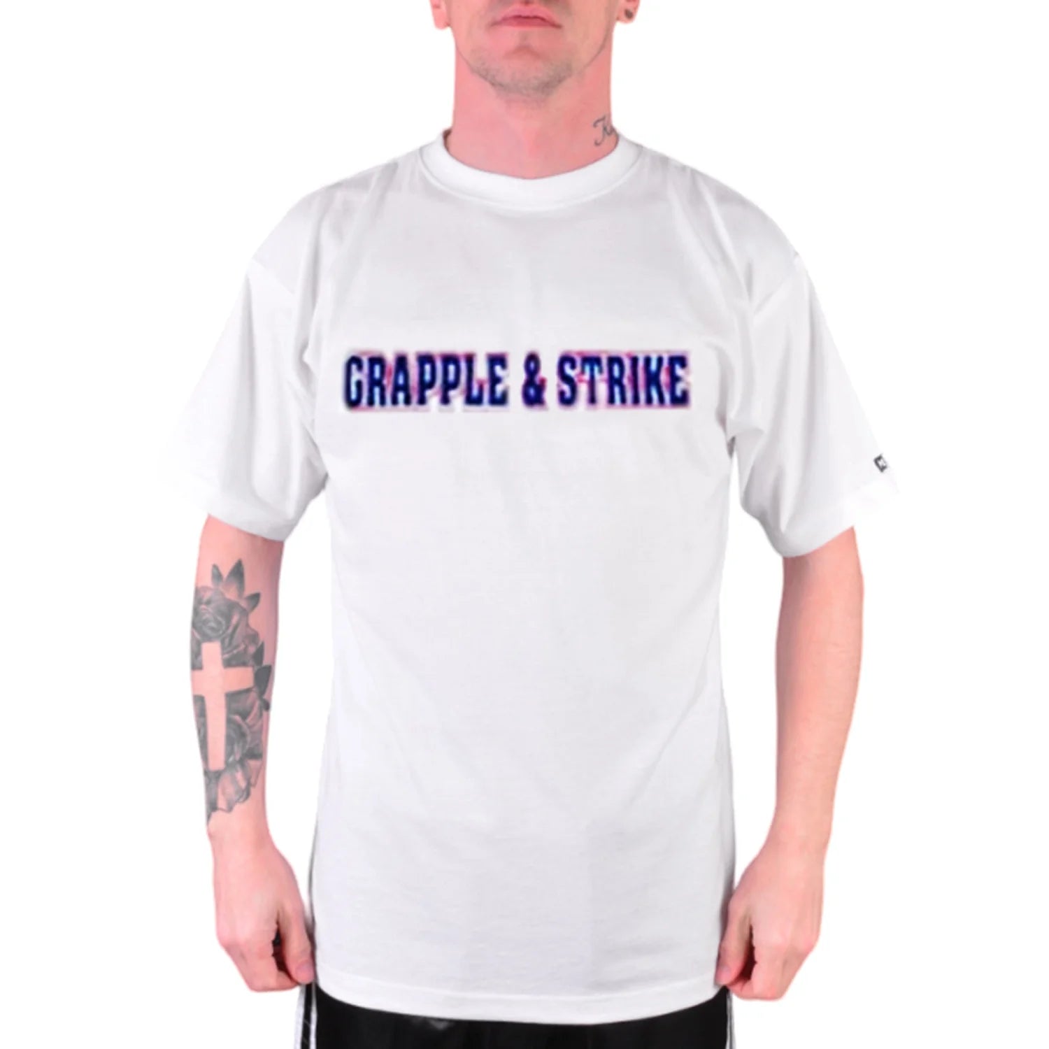 MAR-084J | White Round-Neck Grapple & Strike T-Shirt (OD) - T-Shirts