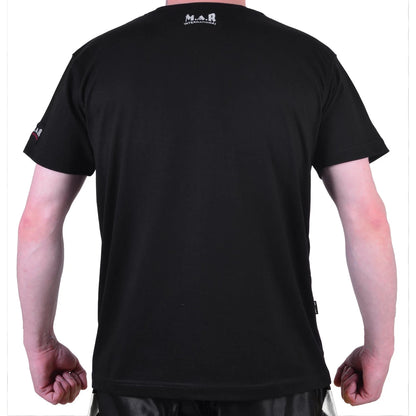MAR-084K | Black Round-Neck Muay-Thai T-Shirt - T-Shirts