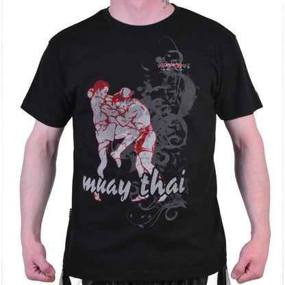 MAR-084K | Black Round-Neck Muay-Thai T-Shirt - T-Shirts