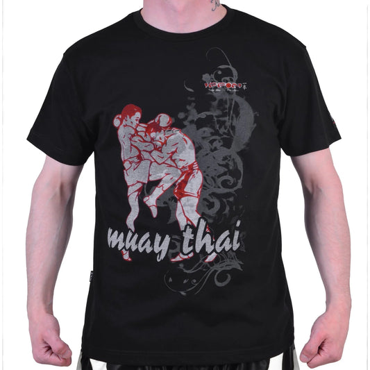 MAR-084K | Black Round-Neck Muay-Thai T-Shirt - T-Shirts
