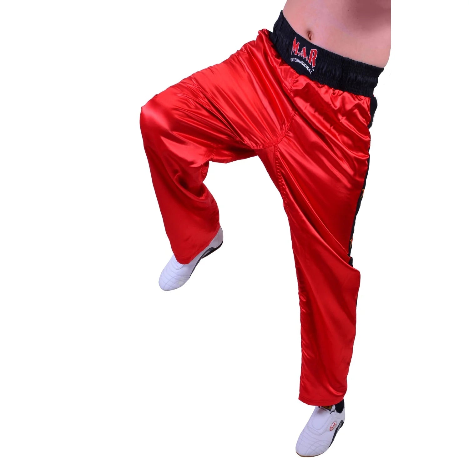 MAR-086A | Red Stripe Freestyle Trouser w/ Stars - Trousers