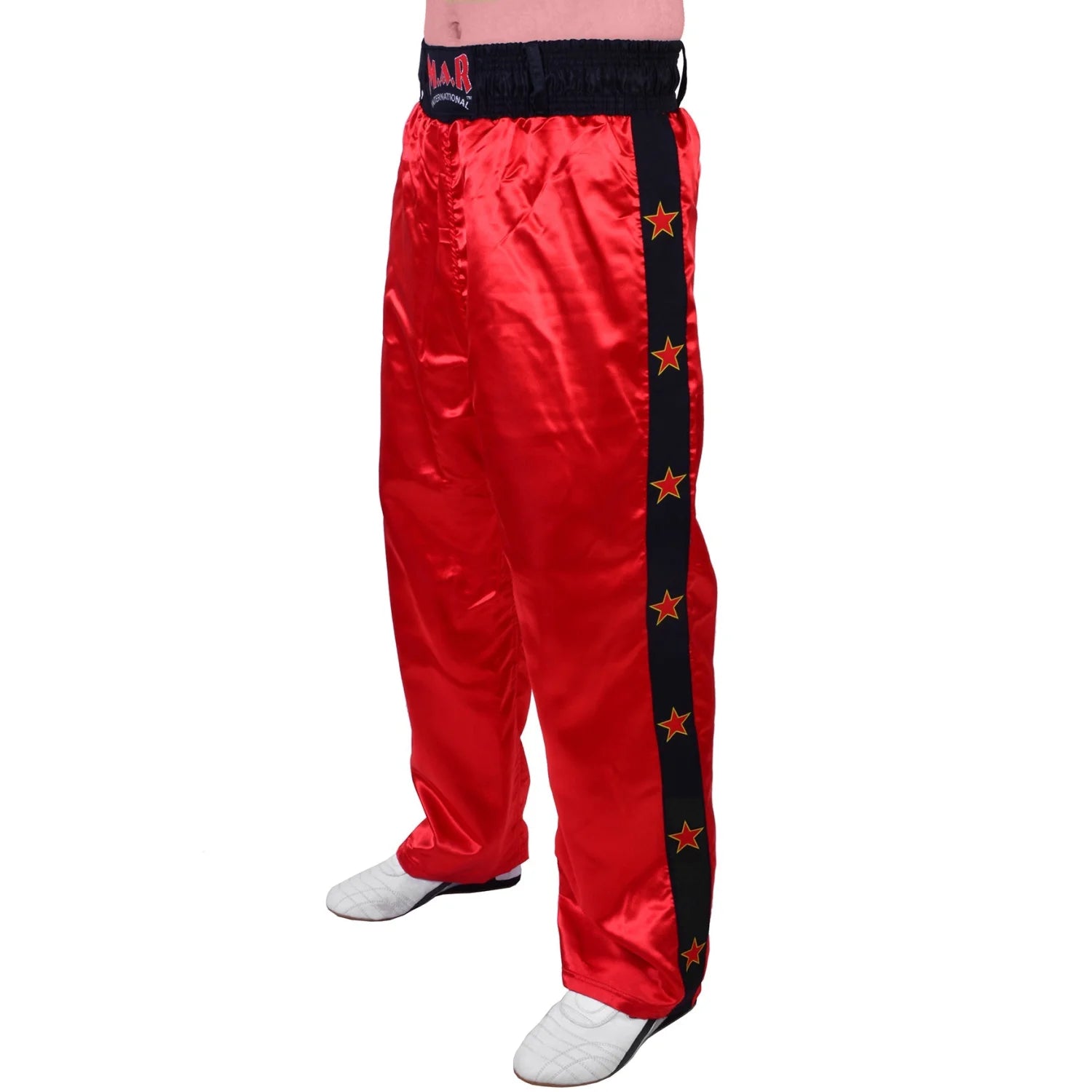MAR-086A | Red Stripe Freestyle Trouser w/ Stars - Trousers
