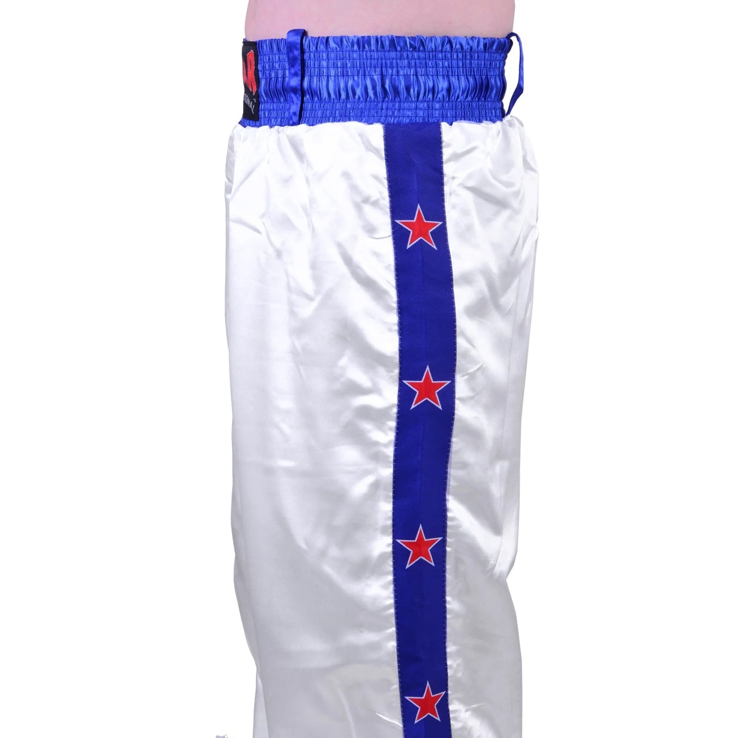 MAR-086D | White Stripe Freestyle Trouser w/ Stars - Trousers