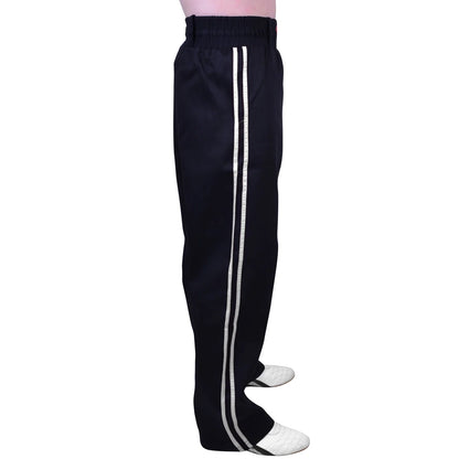 MAR-088A | Black & White Kickboxing & Freestyle Two-Striped Trousers - Trousers