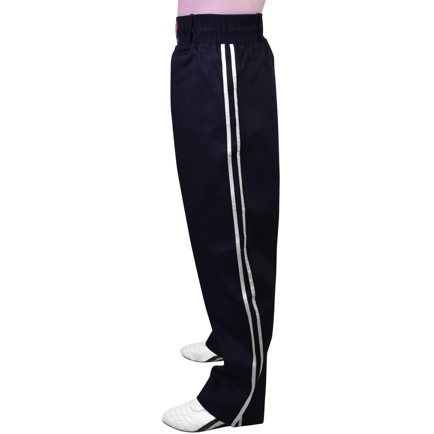 MAR-088A | Black & White Kickboxing & Freestyle Two-Striped Trousers - Trousers