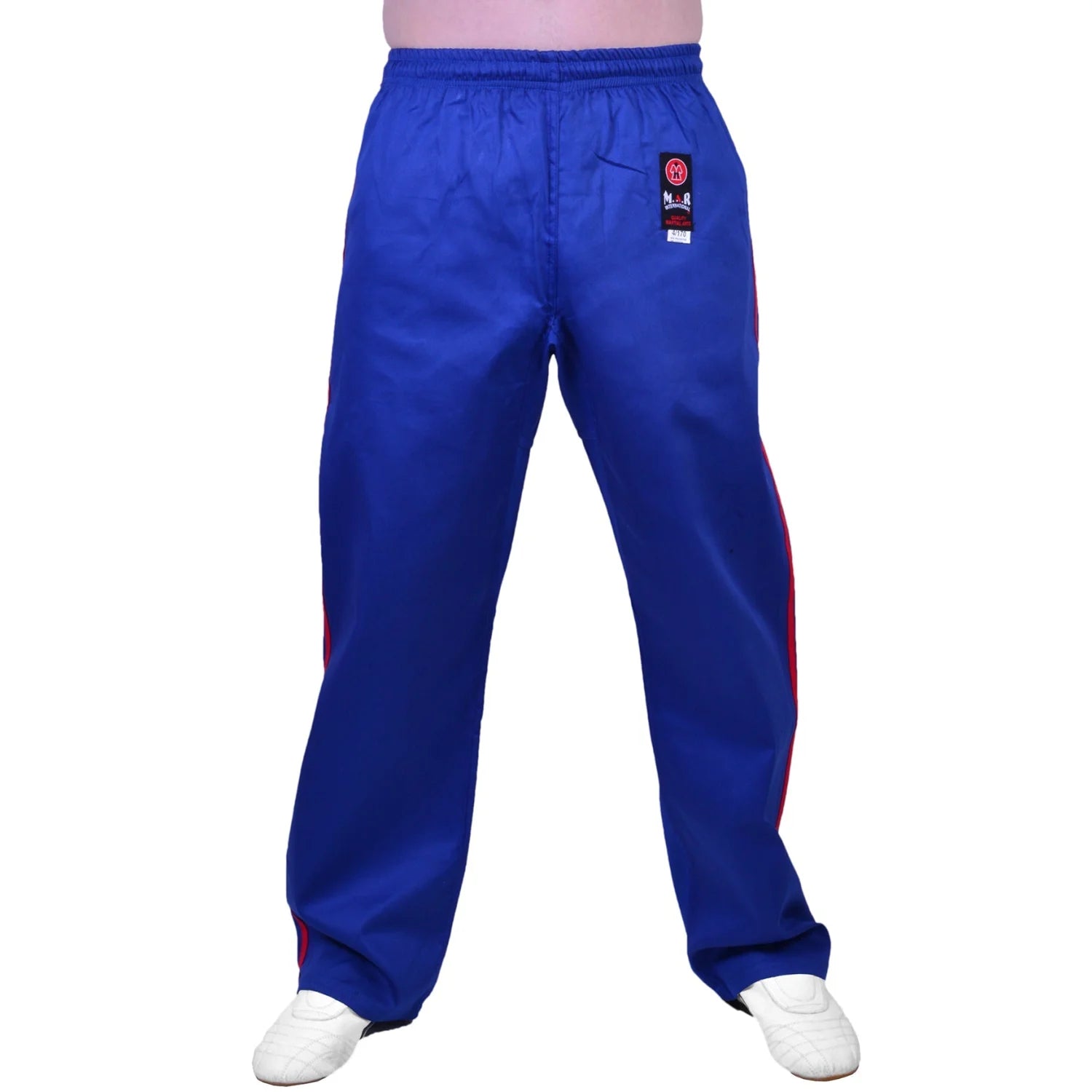 MAR-088B | Blue & Red Kickboxing & Freestyle Two-Striped Trousers - Trousers
