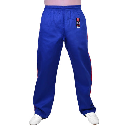 MAR-088B | Blue & Red Kickboxing & Freestyle Two-Striped Trousers - Trousers