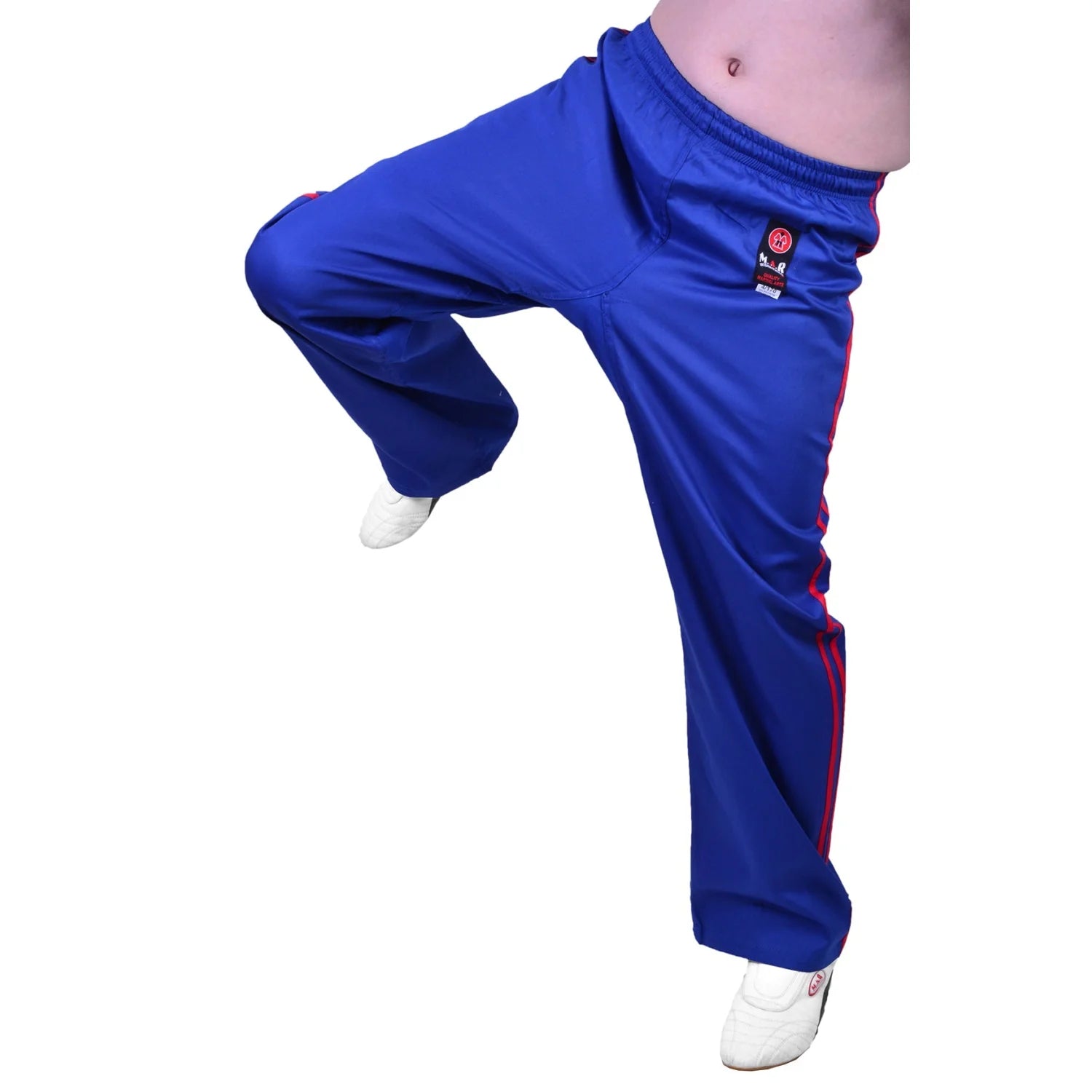 MAR-088B | Blue & Red Kickboxing & Freestyle Two-Striped Trousers - Trousers