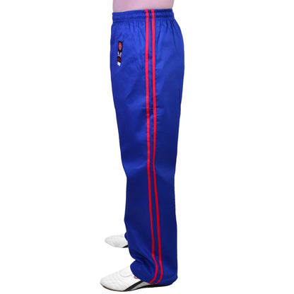 MAR-088B | Blue & Red Kickboxing & Freestyle Two-Striped Trousers - Trousers