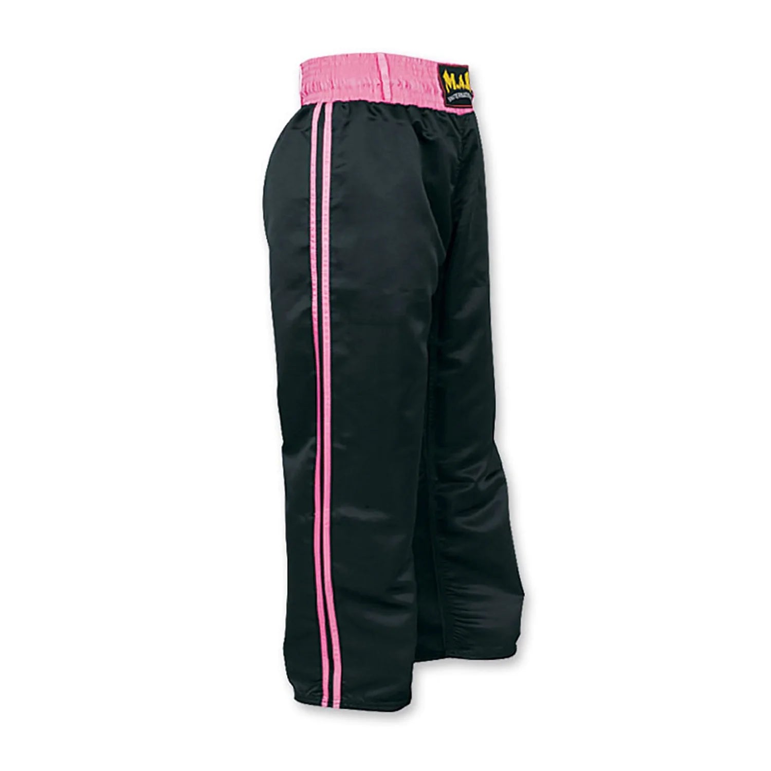 MAR-088F | Black & Pink Kickboxing & Freestyle Two-Striped Trousers - Trousers