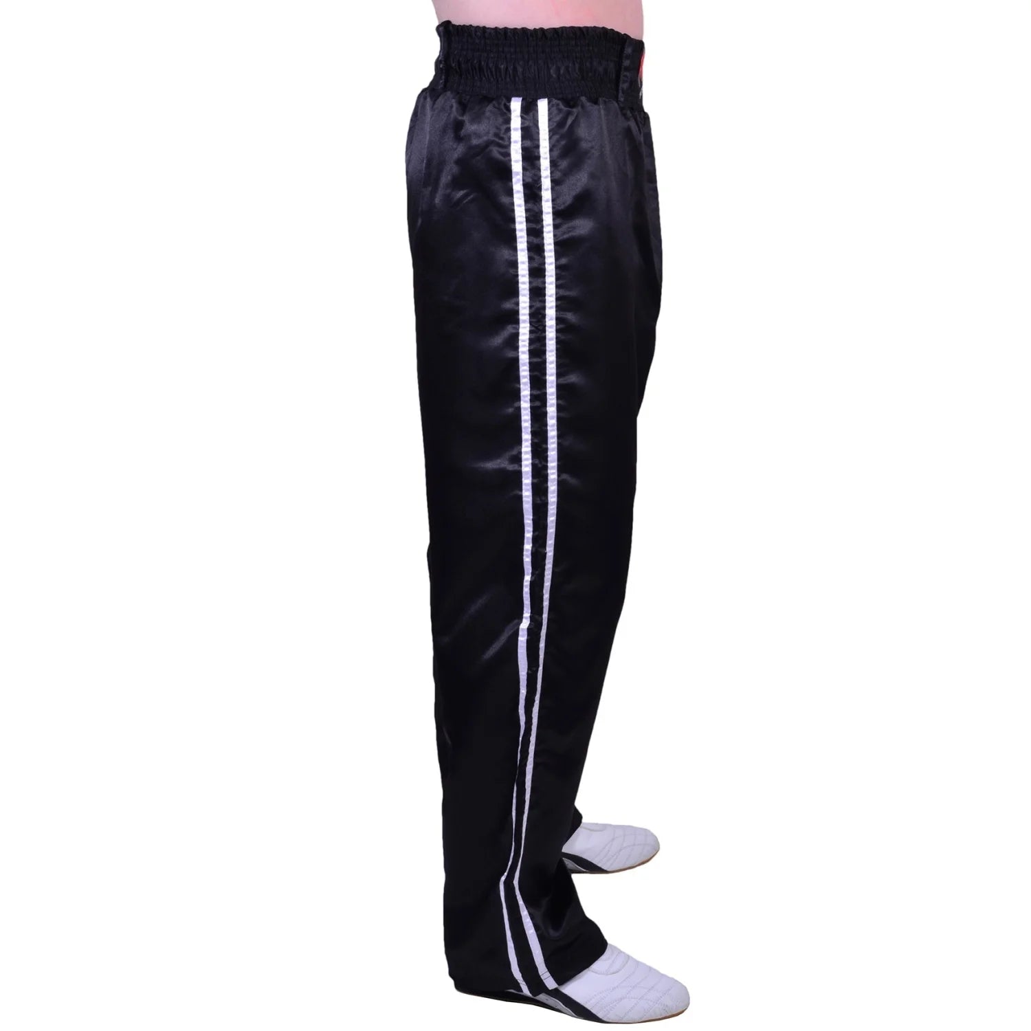 MAR-089A | Full Contact Black + White Kickboxing & Freestyle Trousers - Trousers