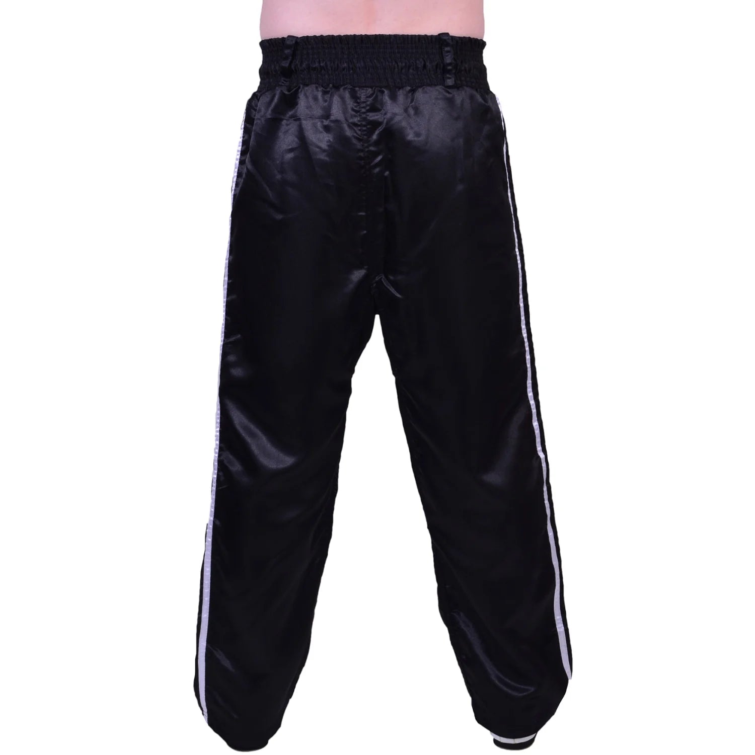 MAR-089A | Full Contact Black + White Kickboxing & Freestyle Trousers - Trousers