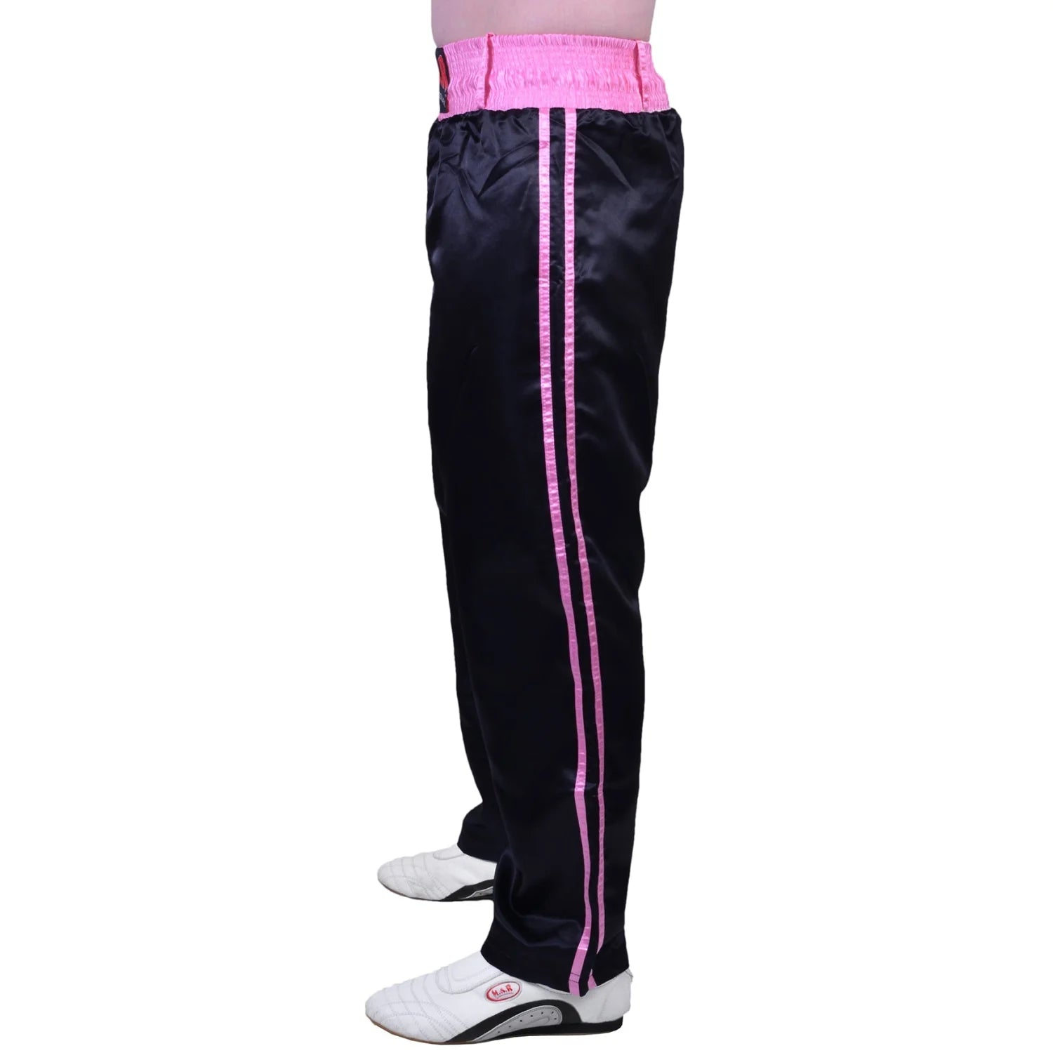 MAR-089F | Full Contact Black + Pink Kickboxing & Freestyle Trousers - Trousers