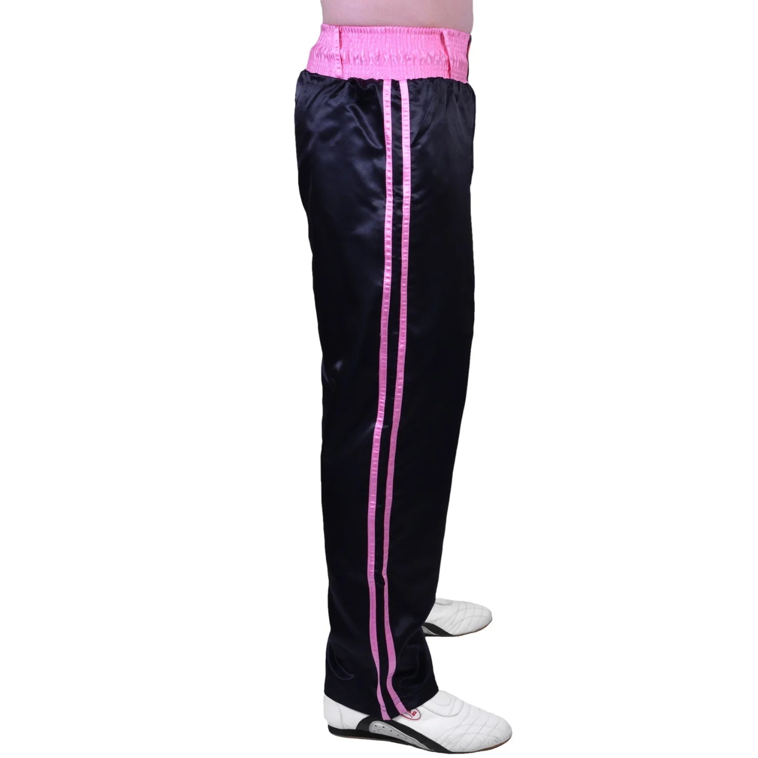 MAR-089F | Full Contact Black + Pink Kickboxing & Freestyle Trousers - Trousers