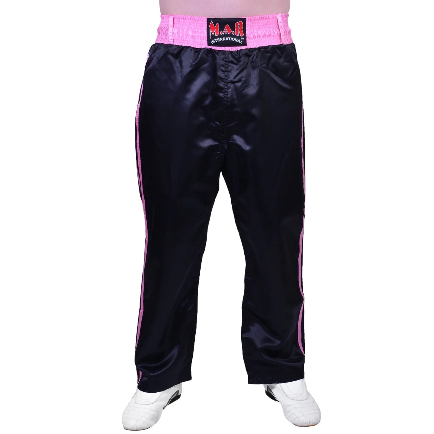 MAR-089F | Full Contact Black + Pink Kickboxing & Freestyle Trousers - Trousers