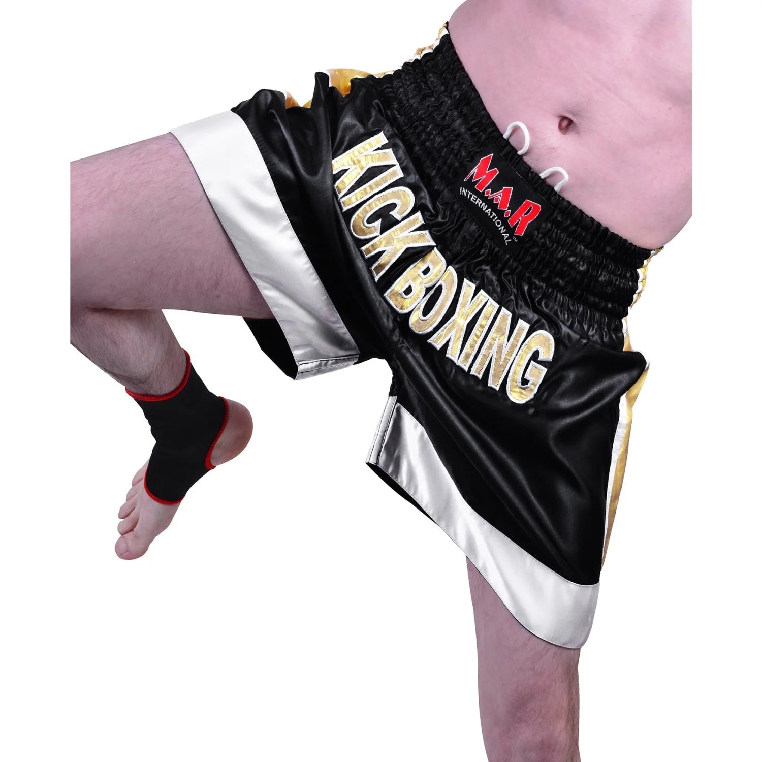 MAR-091C | Black and Yellow Kickboxing Shorts - Shorts