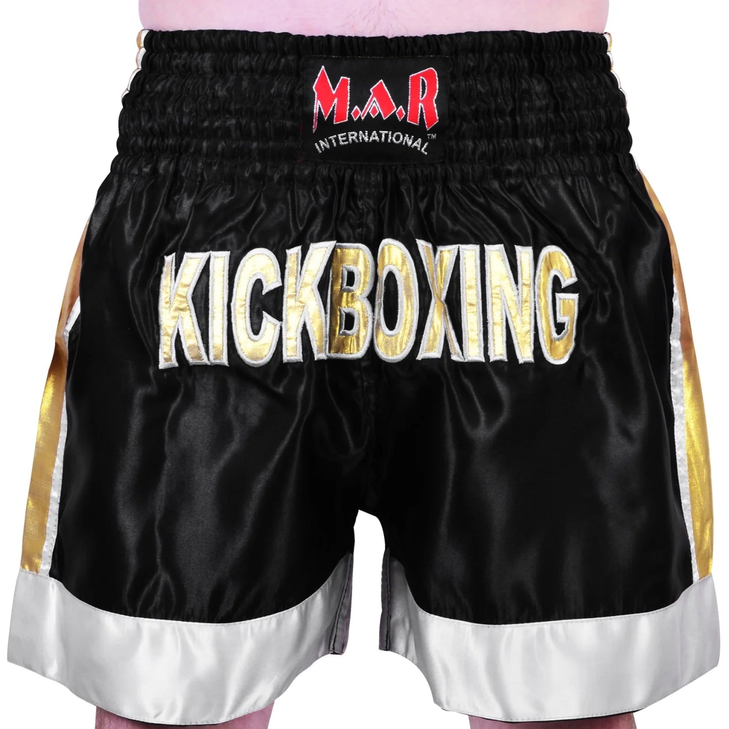MAR-091C | Black and Yellow Kickboxing Shorts - Shorts