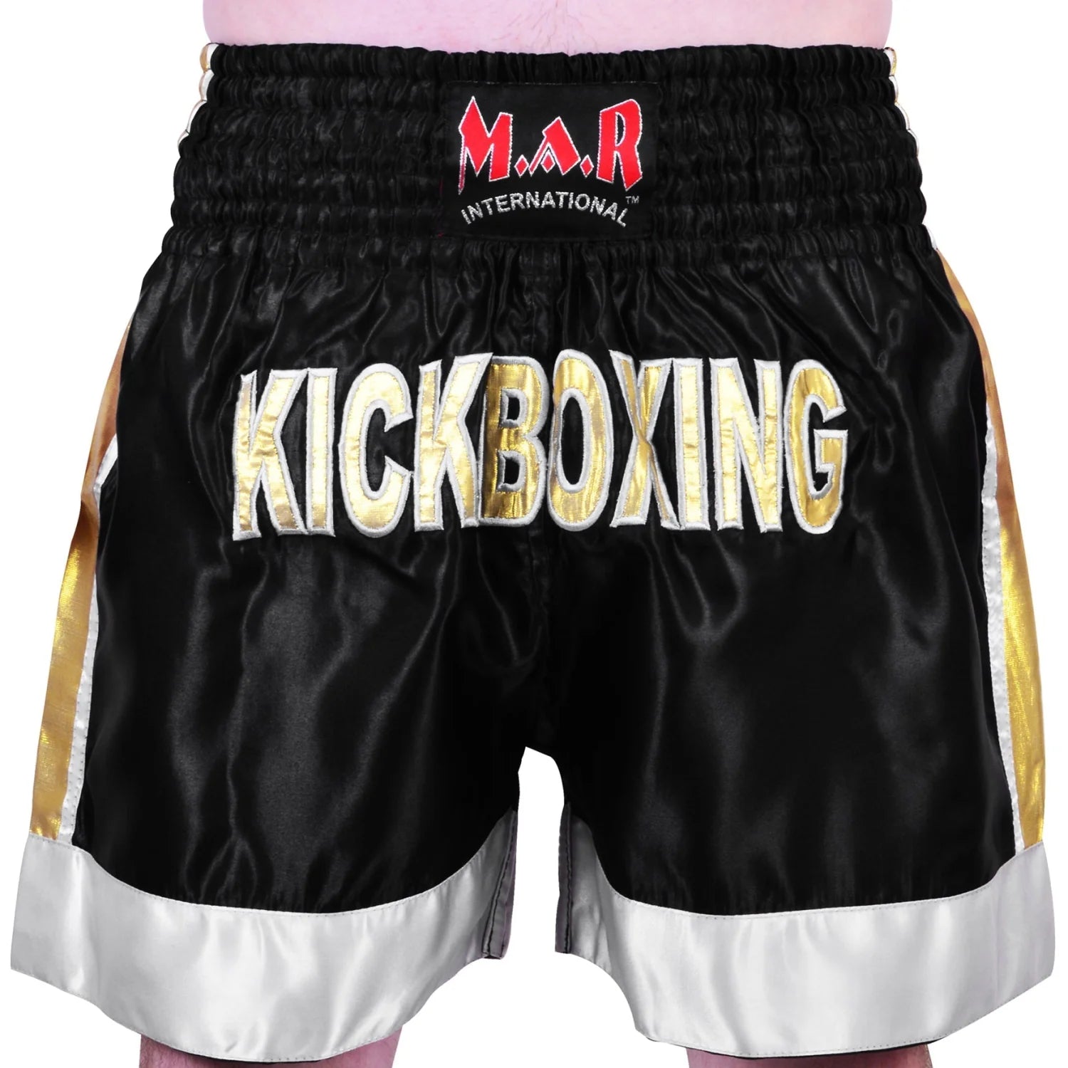 MAR-091C | Black and Yellow Kickboxing Shorts - Shorts
