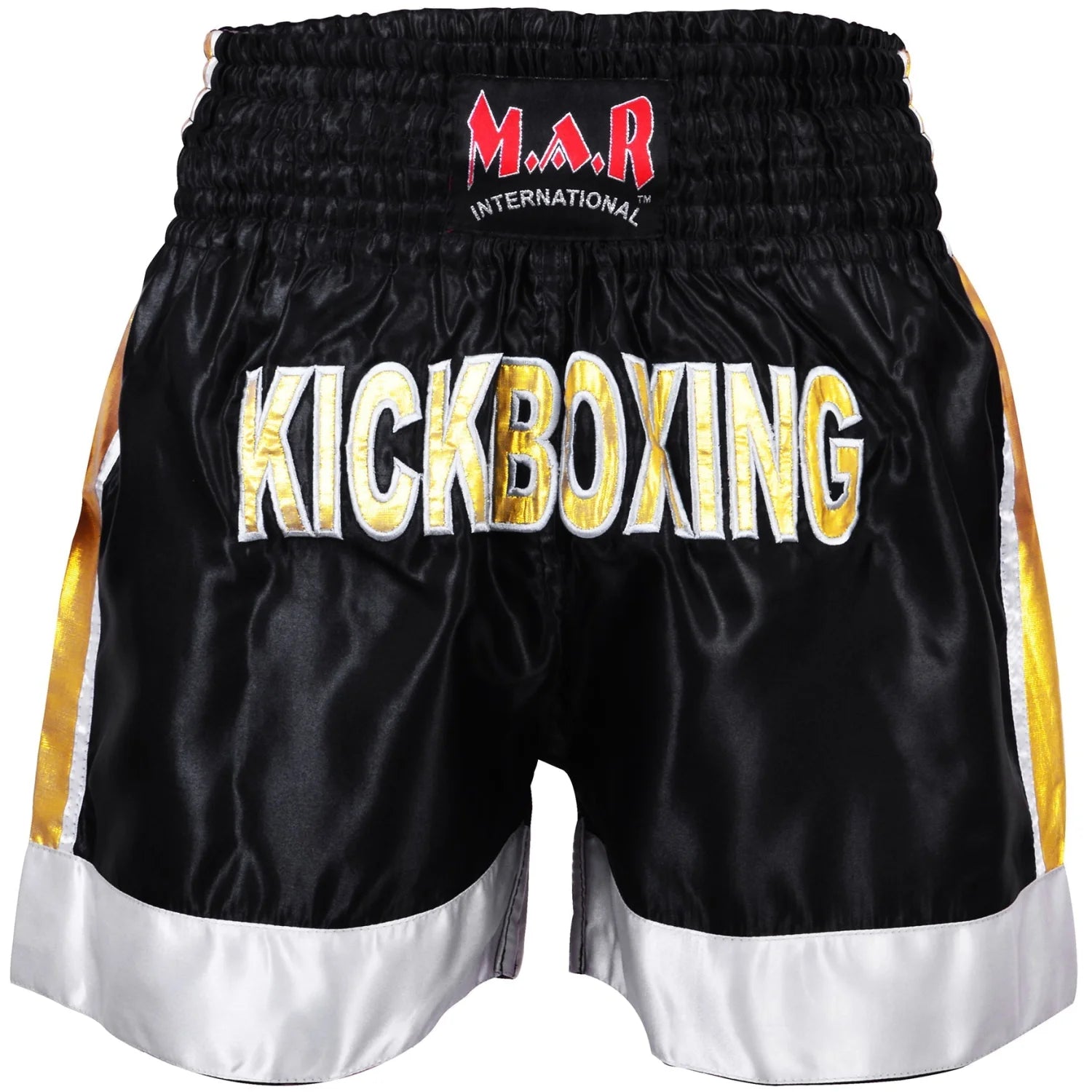 MAR-091C | Black and Yellow Kickboxing Shorts - Shorts