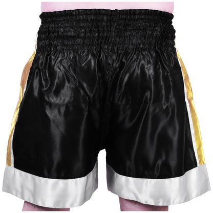 MAR-091C | Black and Yellow Kickboxing Shorts - Shorts