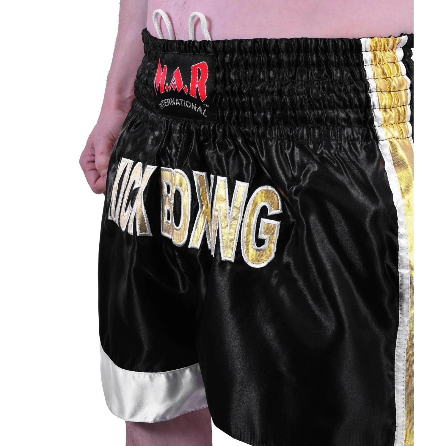 MAR-091C | Black and Yellow Kickboxing Shorts - Shorts