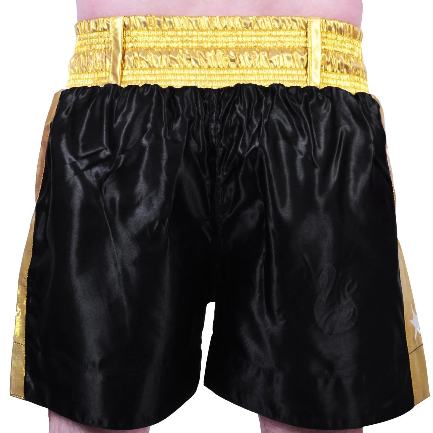 MAR-091D | Black & Yellow Kickboxing & Thai Boxing Shorts - Shorts