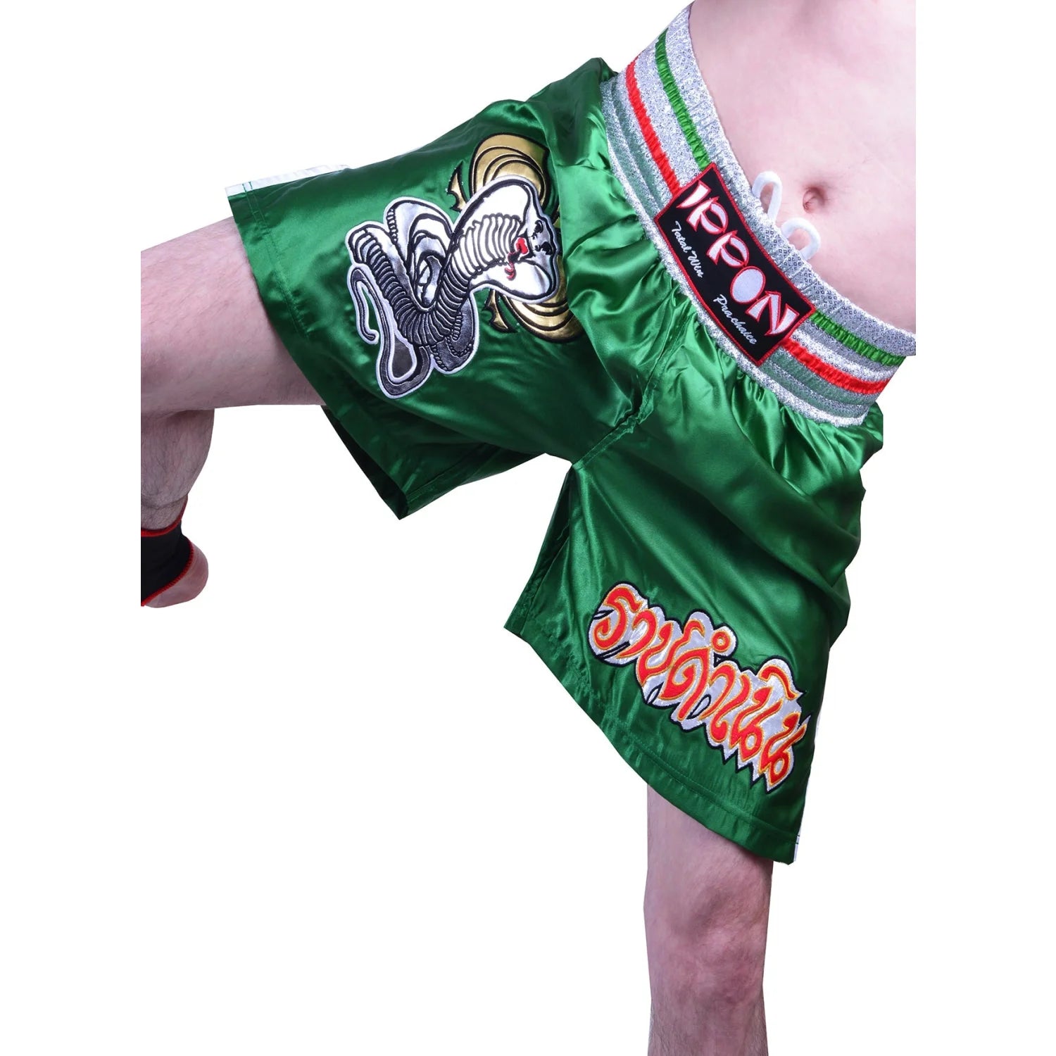 MAR-095B | Green Kickboxing & K1 Shorts - Shorts
