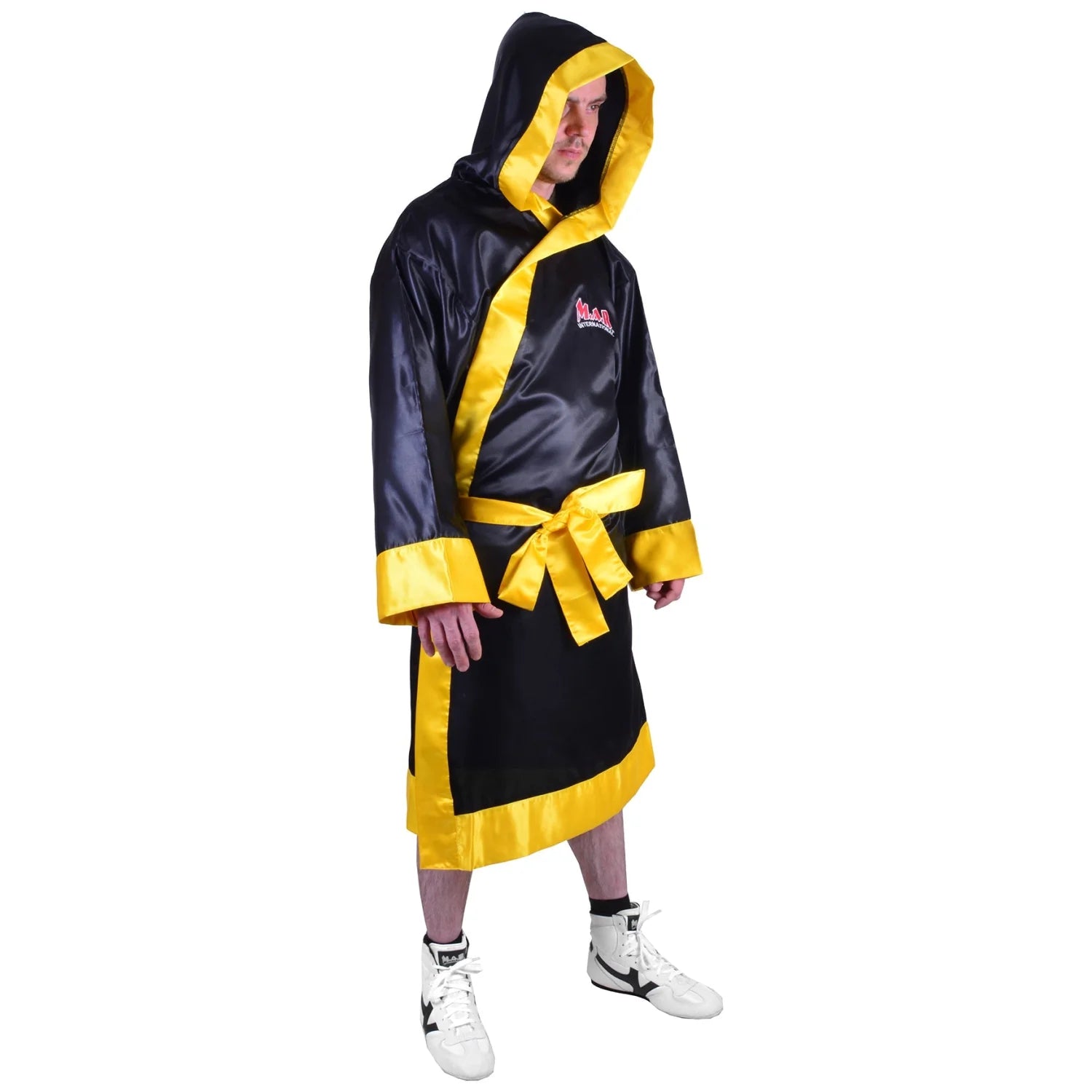 MAR-097A | Yellow & Black Boxing and Kickboxing Robe - Robes