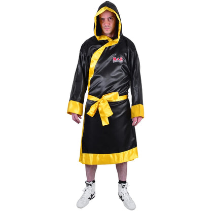MAR-097A | Yellow & Black Boxing and Kickboxing Robe - Robes